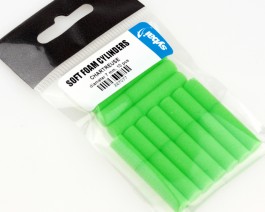 Soft Foam Cylinders, Chartreuse, 7 mm